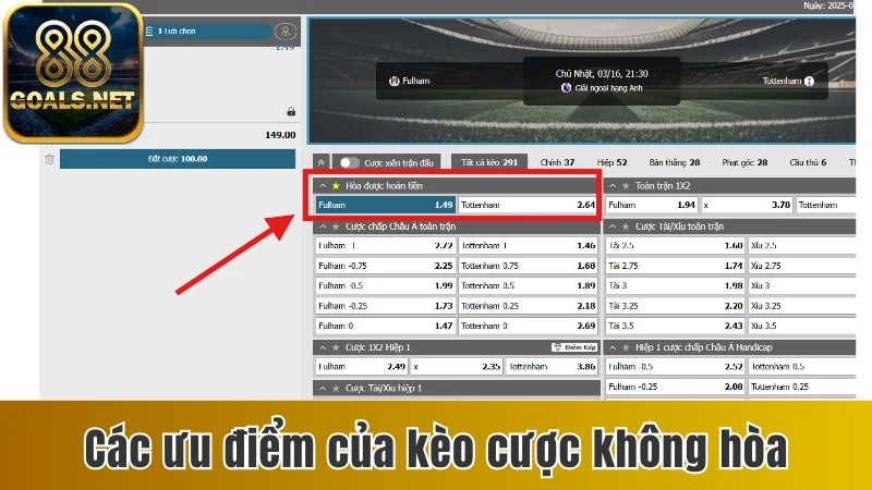 Kèo Draw No Bet Là Gì? Đánh Giá Và Chiến Lược Cược Chuẩn 3 Các ưu điểm của kèo cược không hòa