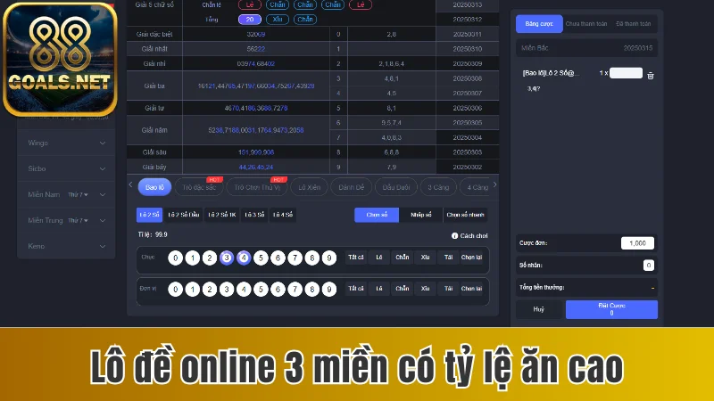 88goals - Khám Phá Sân Chơi Đẳng Cấp, Dẫn Đầu Thị Trường 25 Tham gia lô đề online 3 miền có tỷ lệ ăn cao